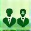 Icône clients satisfaits